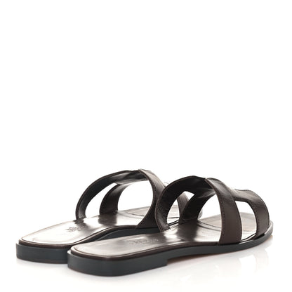 Hermes Goatskin Oran Sandals 39.5 Gris Galet 4 of 13