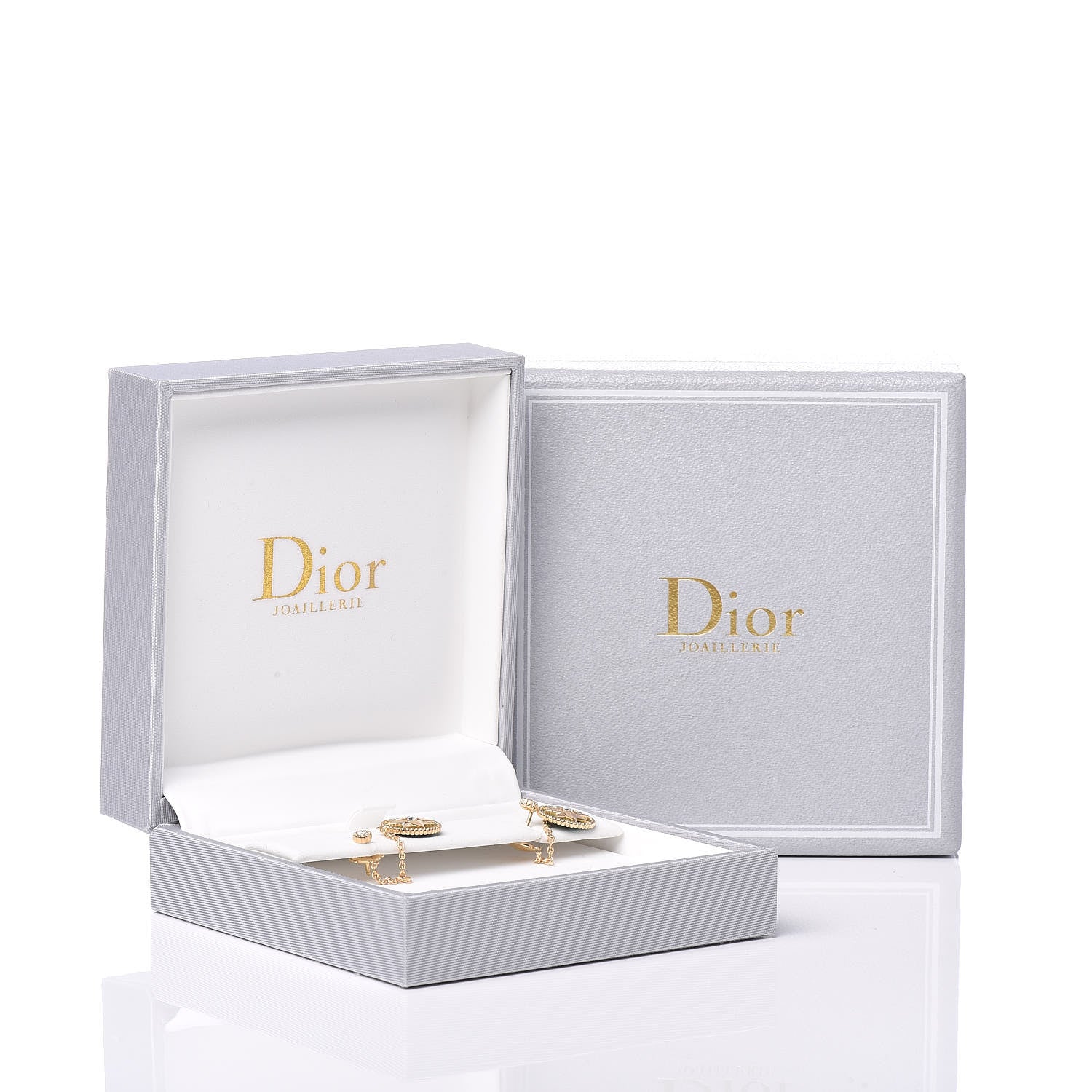 Christian Dior 18K Yellow Gold Diamond Malachite Rose Des Vents Drop Earrings 6 of 6