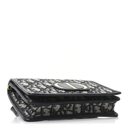 Christian Dior Oblique 30 Montaigne 2-In-1 Pouch Blue 3 of 9