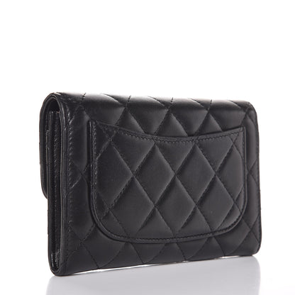 Chanel Lambskin Quilted Small Flap Wallet Black 3 of 11