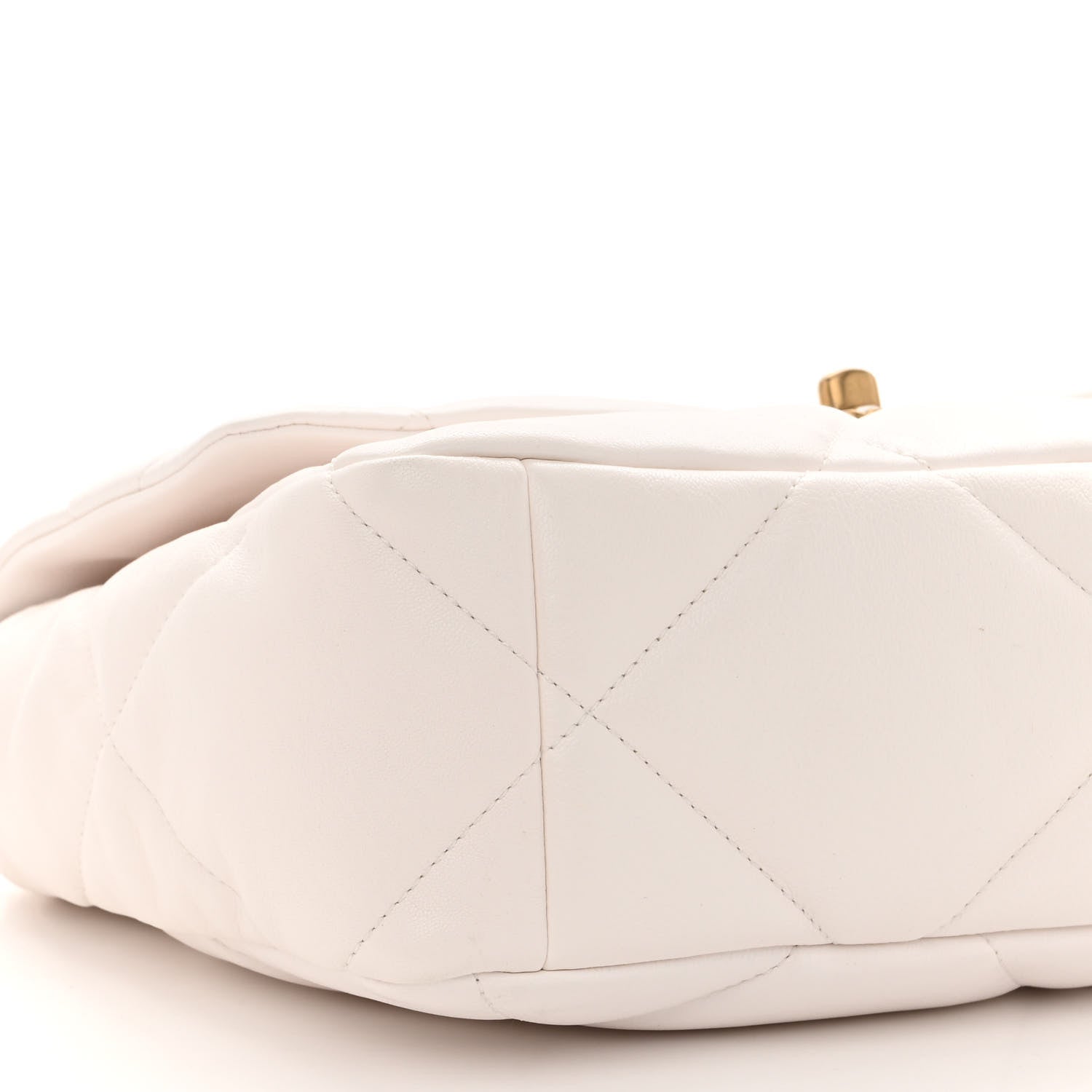 Chanel Lambskin Quilted Large Chanel 19 Flap White 8 of 9