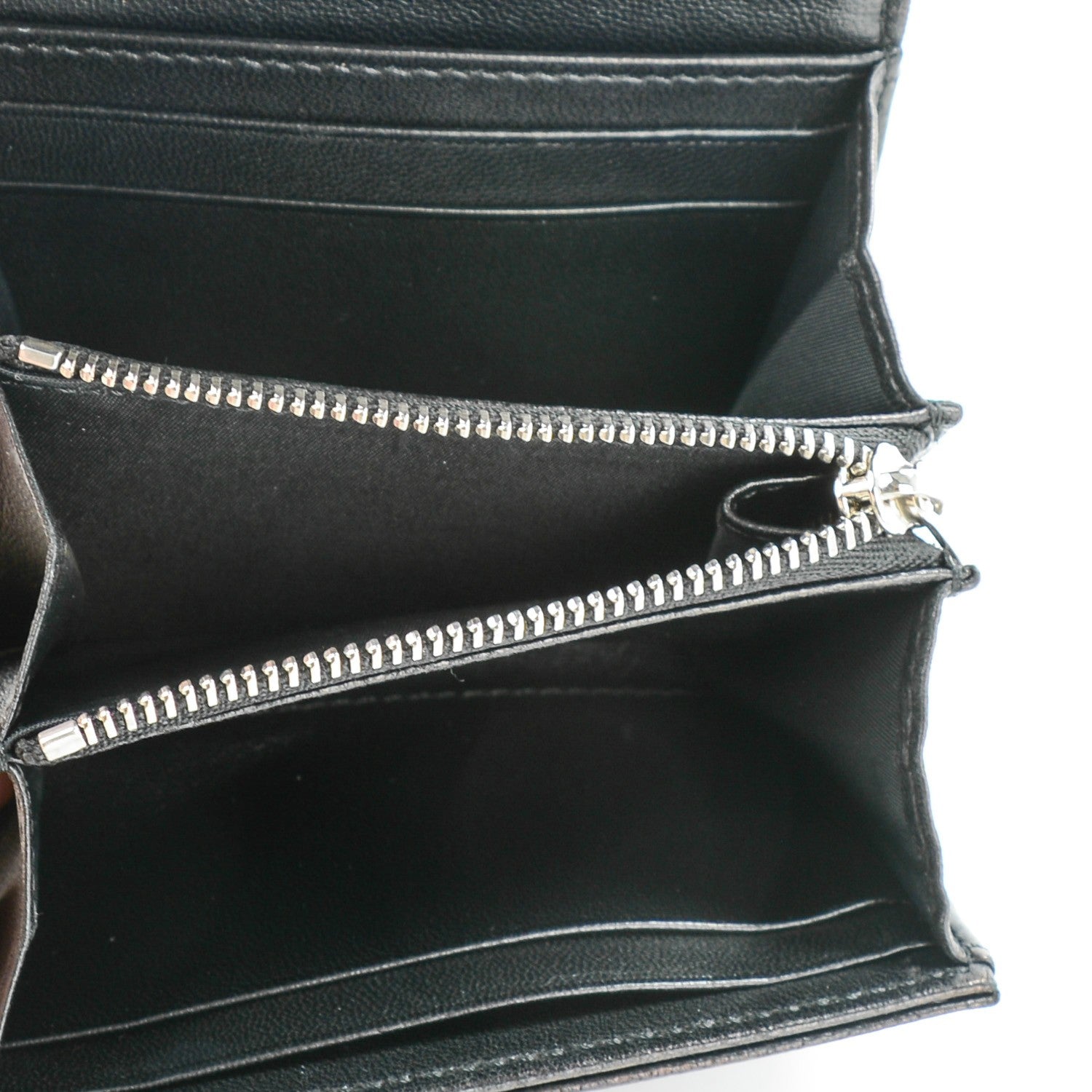 Christian Dior Lambskin Cannage Diorama Compact Wallet Black 5 of 8