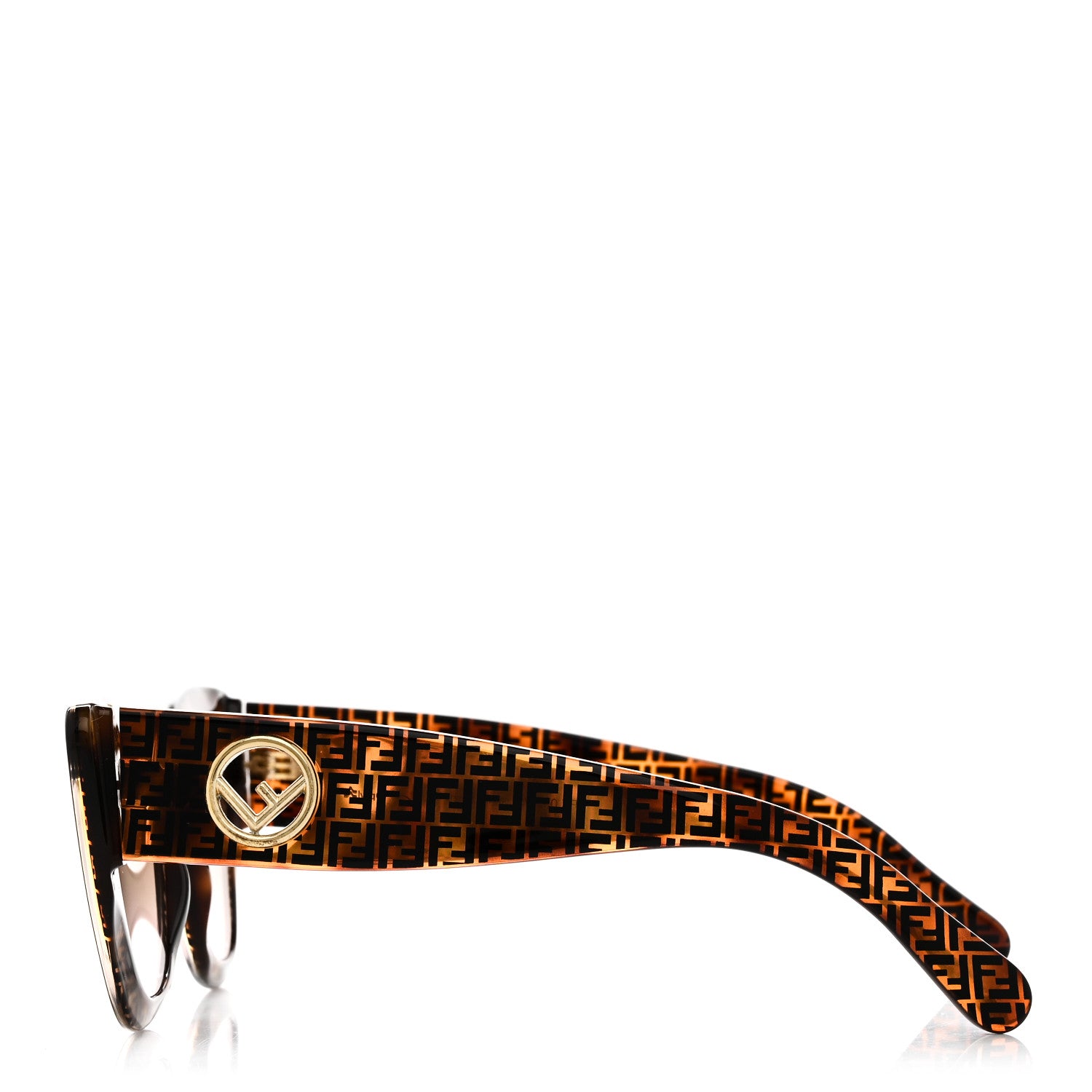 Fendi Acetate F is Fendi FF 51mm Cat Eye Sunglasses 0327/S Tortoise Camouflage 3 of 6