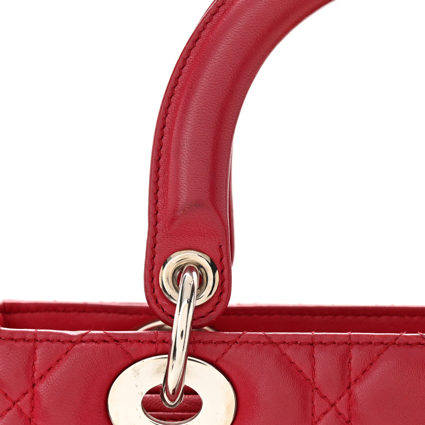 Lambskin Cannage Medium Lady Dior Dark Pink