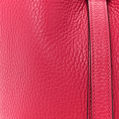 Hermes Taurillon Clemence Swift Eclat Picotin Lock 18 PM Rose Mexico Rouge De Coeur 8 of 13