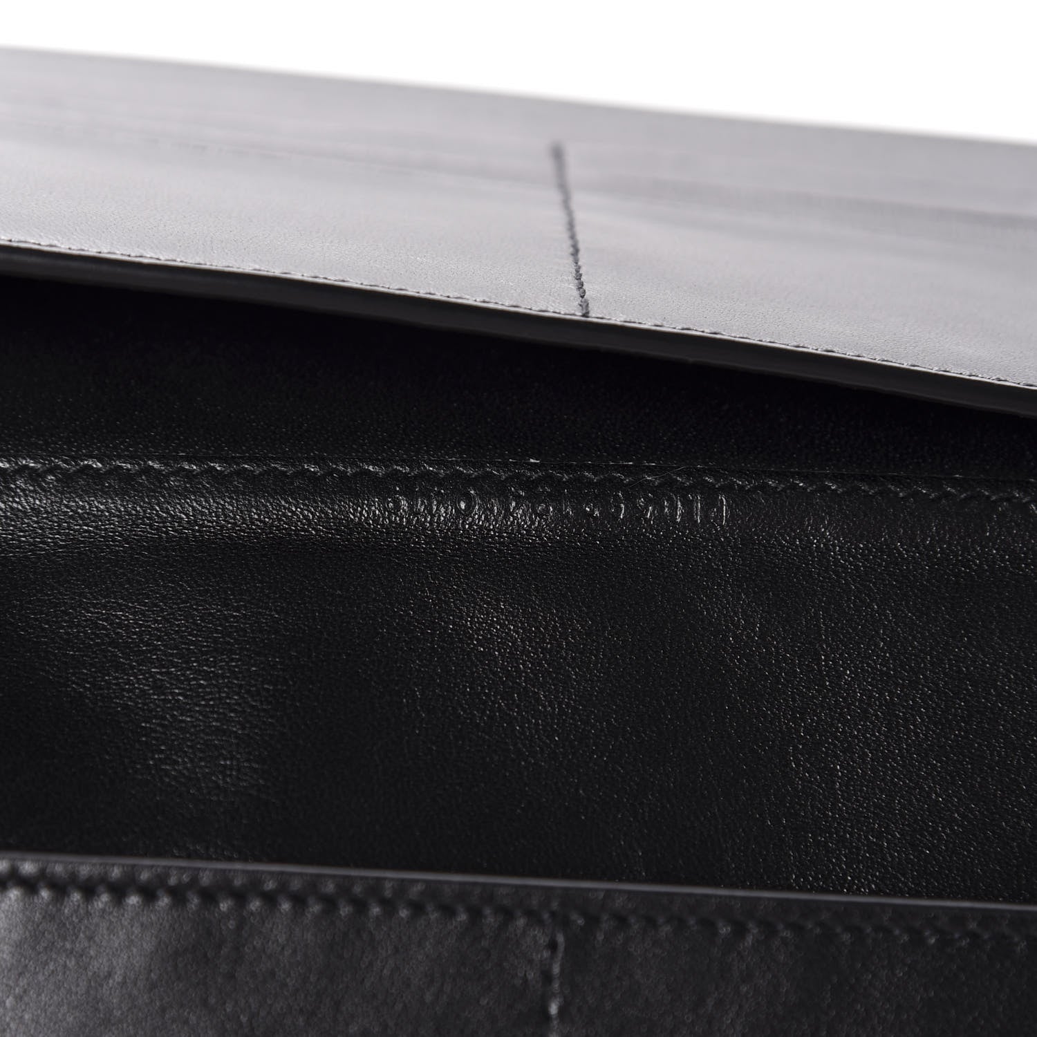 Saint Laurent Smooth Shiny Calfskin Monogram Uptown Wallet Black 7 of 8
