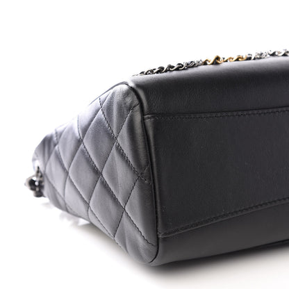 Chanel Calfskin Chain 20s Signature Hobo Black 7 of 9