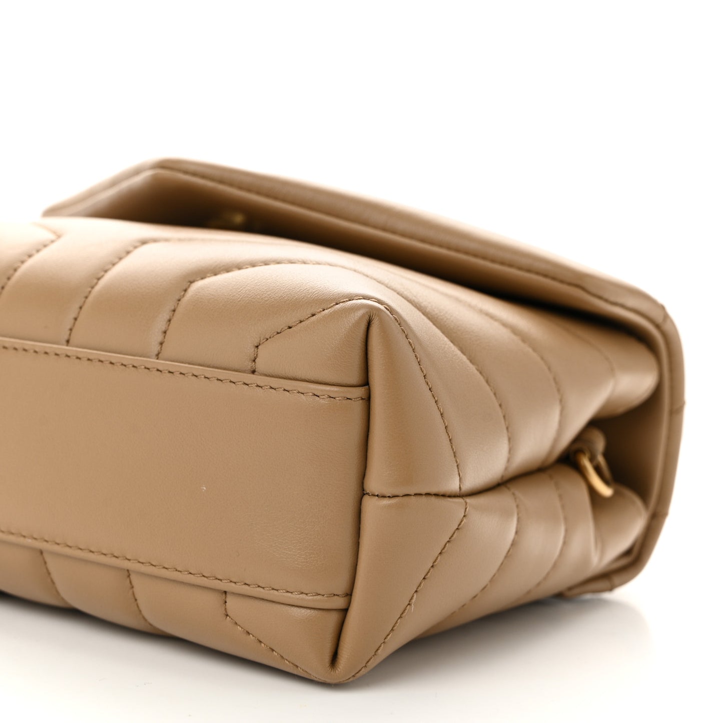 Calfskin Y Quilted Monogram Toy Loulou Crossbody Bag Natural Tan
