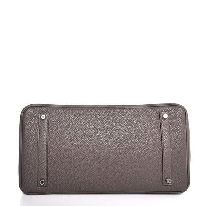 Hermes Togo Horeshoe Birkin 35 Etain Gris Perle 6 of 37