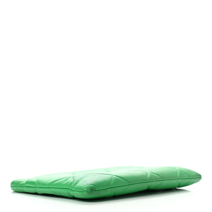 Chanel Shiny Goatskin Quilted Chanel 19 Pouch Green 4 of 15