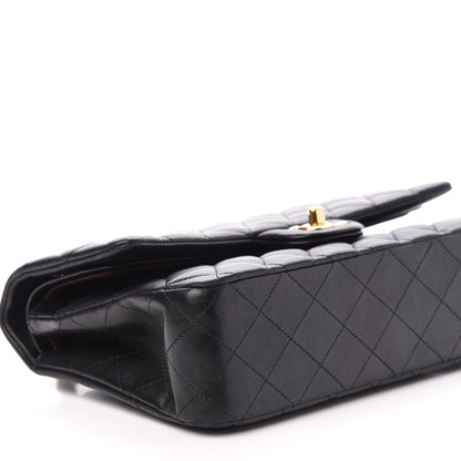 Chanel Lambskin Quilted Medium Double Flap Black 10 of 12