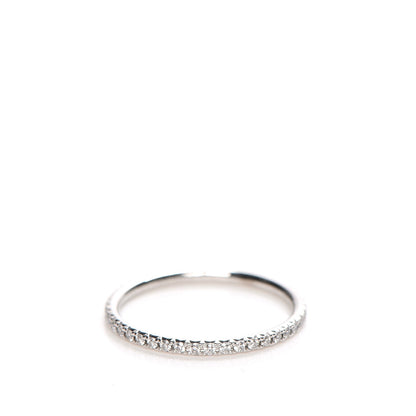 Tiffany 18K White Gold Diamond Metro Ring 6 3 of 5