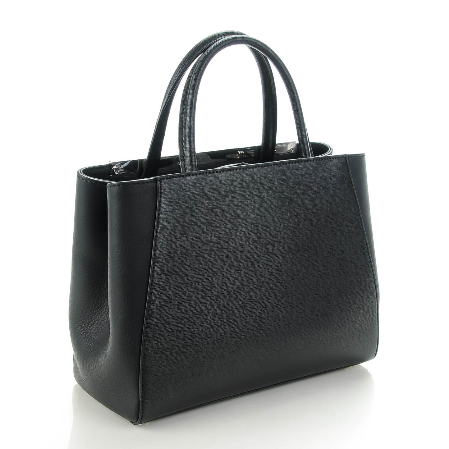 Vitello Elite Apple Studded Petite 2Jours Tote Black