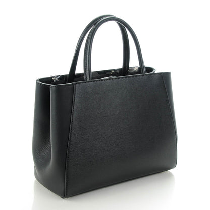 Fendi Vitello Elite Apple Studded Petite 2Jours Tote Black 3 of 7