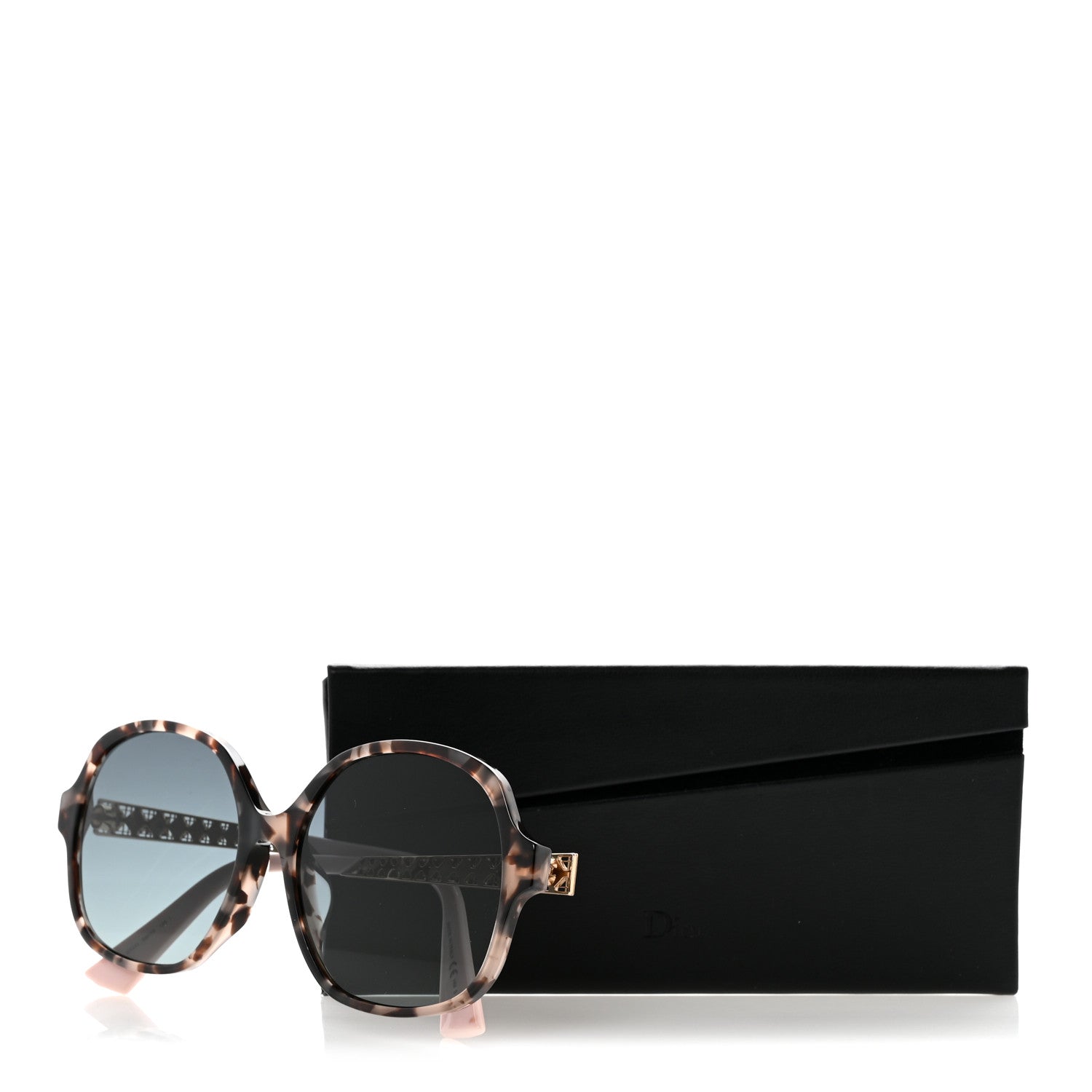 Christian Dior Acetate Diorama 8F Sunglasses Tortoise Pink Gold 9 of 9