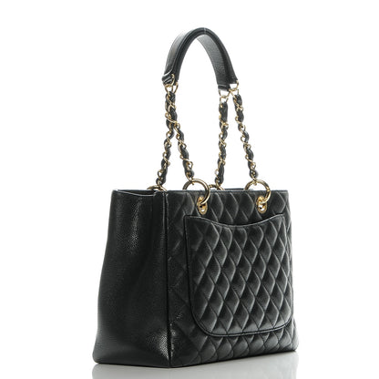 Chanel Caviar Quilted Grand Shopping Tote GST Black 3 of 7