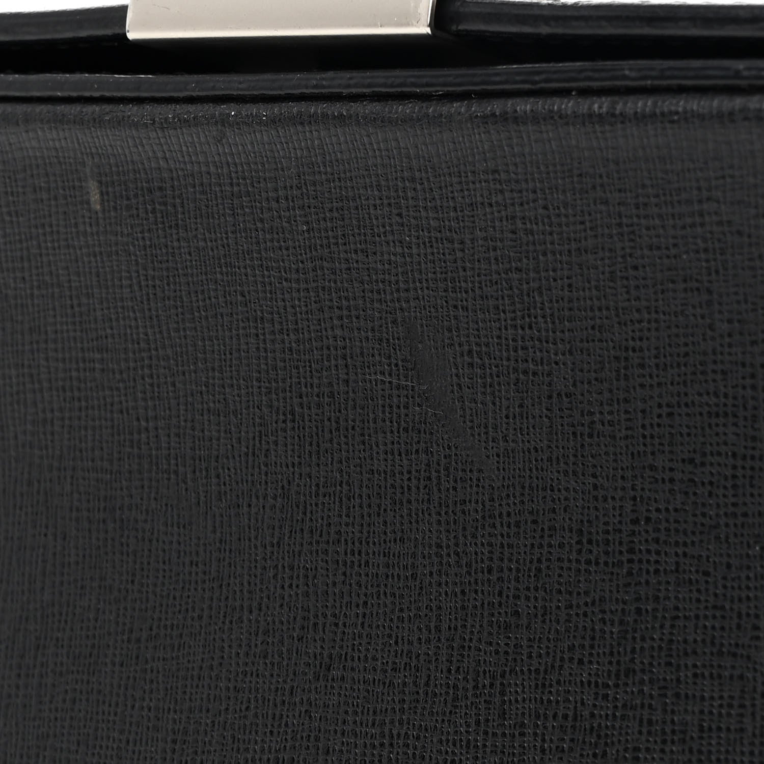 Off-White Saffiano Sculpture Binder Clip Shoulder Bag Black 13 of 22