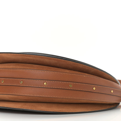 Chloe Calfskin Suede Raffia Medium Pixie Bag Caramel 9 of 10