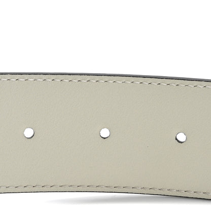 Gucci Azalea Calfskin Enamel Monochrome Double G 40mm Belt 85 34 Mystic White 4 of 8