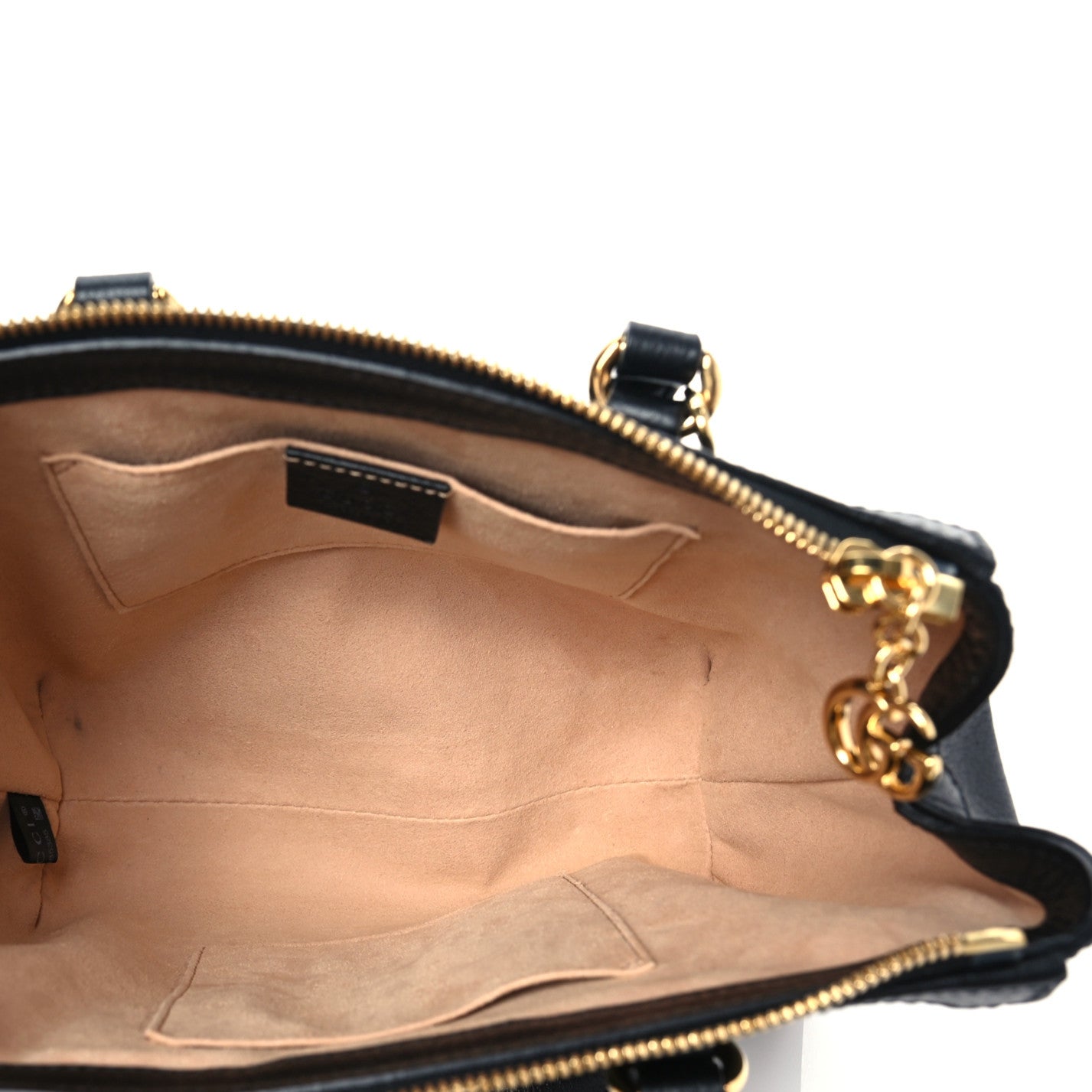 Gucci Textured Calfskin Web Small Ophidia Tote Bag Black 5 of 9