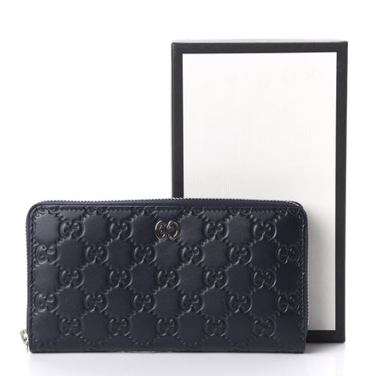 Gucci Guccissima Signature Dorian Zip Around Wallet Blue 10 of 10