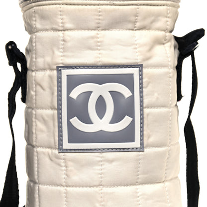 Chanel Nylon Quilted Sport Logo Crossbody Tote White 8 of 14