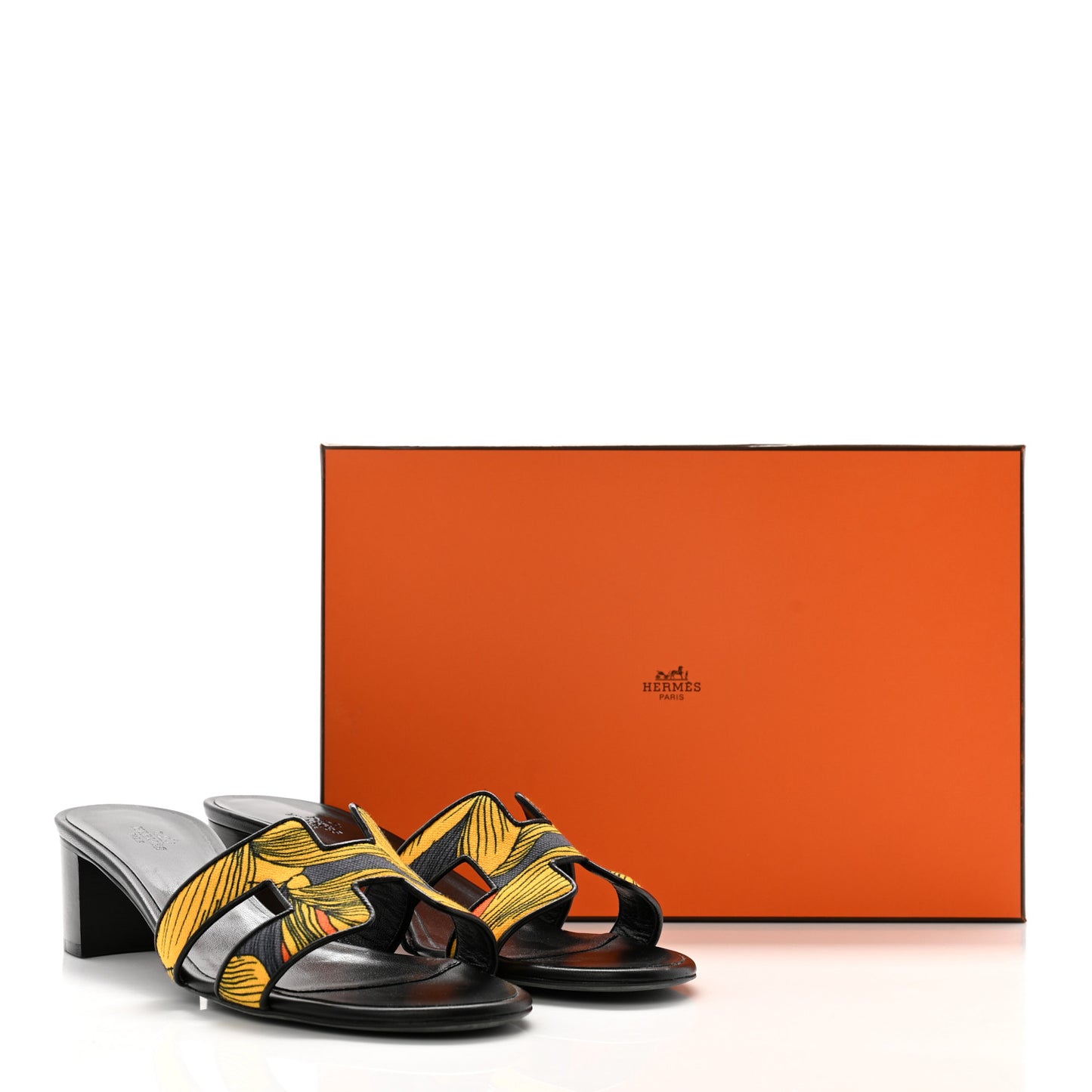 Cotton Canvas Nappa Iris Printed Oasis Sandals 41 Encre Black