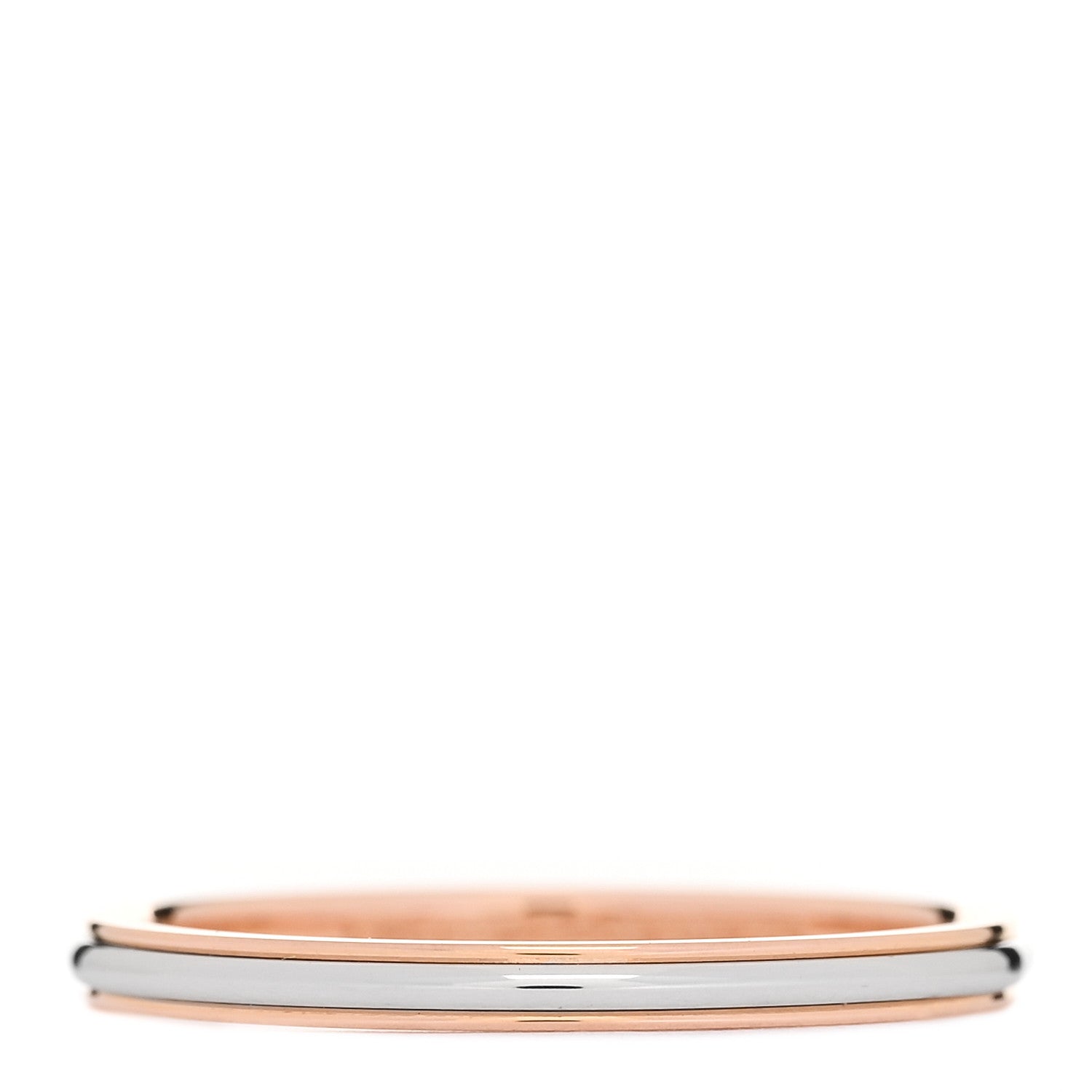 Tiffany Platinum 18K Rose Gold Lucida 2mm Band Ring 58 8.5 1 of 5
