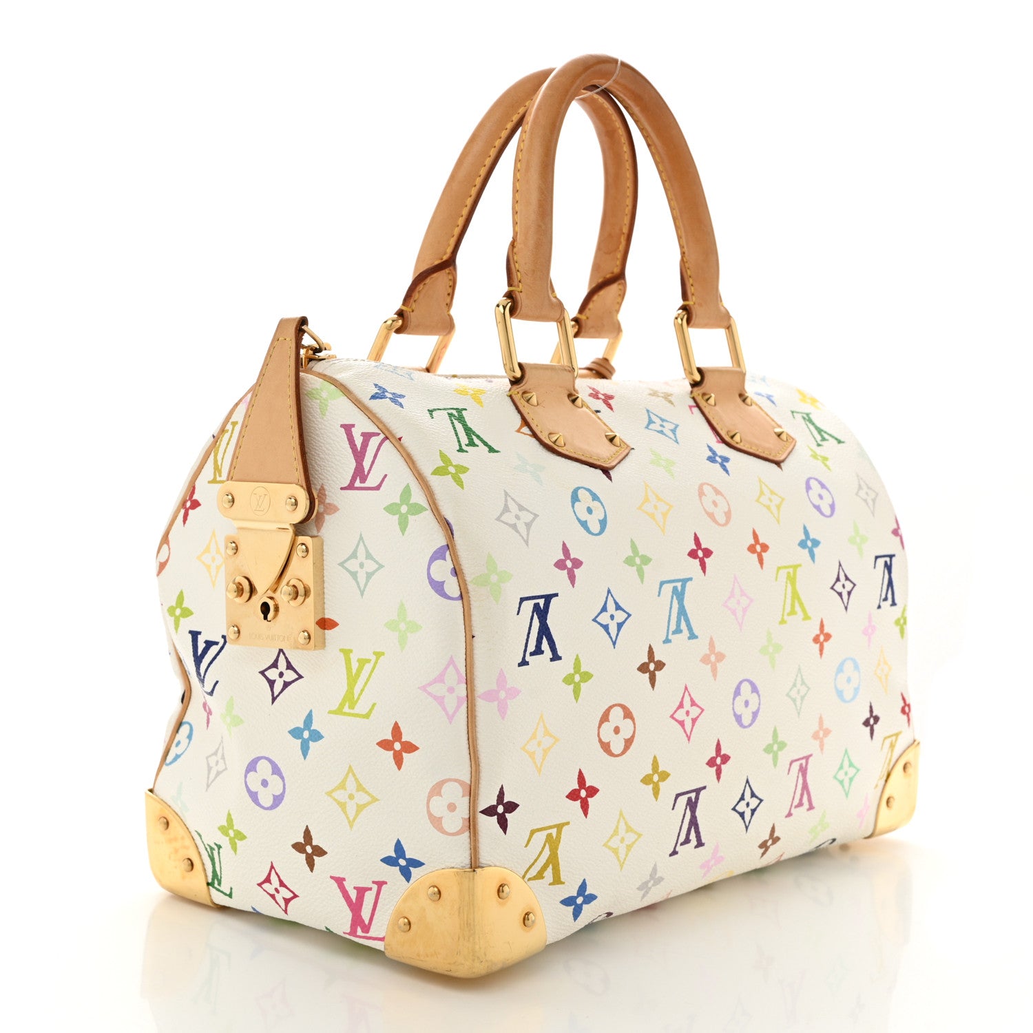 Louis Vuitton Monogram Multicolor Speedy 30 White 3 of 9
