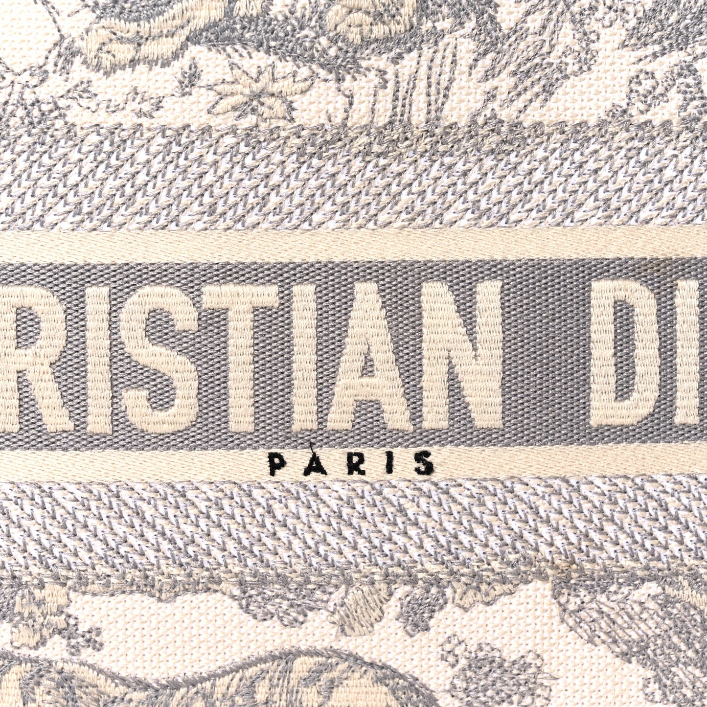 Canvas Embroidered Medium Dioriviera Toile De Jouy Book Tote Gray