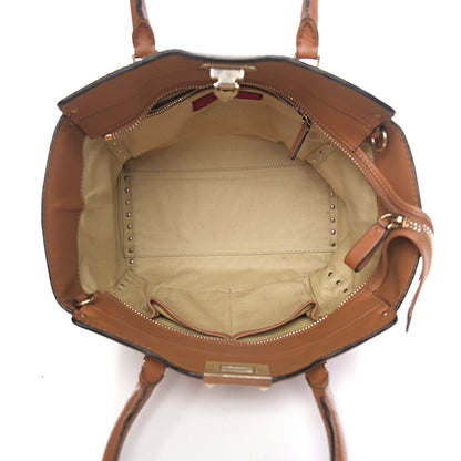 Valentino Garavani Calfskin Rockstud Double Handle Tote Light Cuir 4 of 13