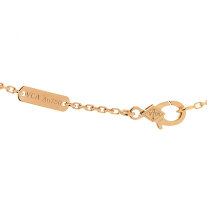 Van Cleef & Arpels 18K Yellow Gold Mother of Pearl Vintage Alhambra Pendant Necklace 5 of 6