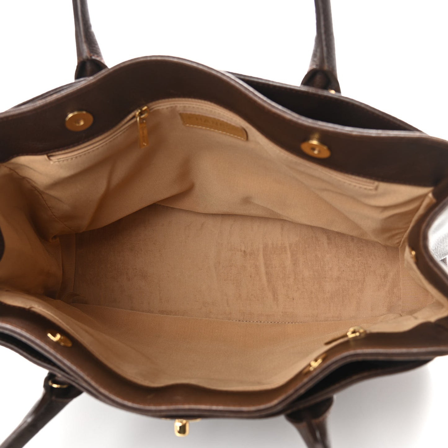Calfskin Cerf Executive Shopper Tote Brown