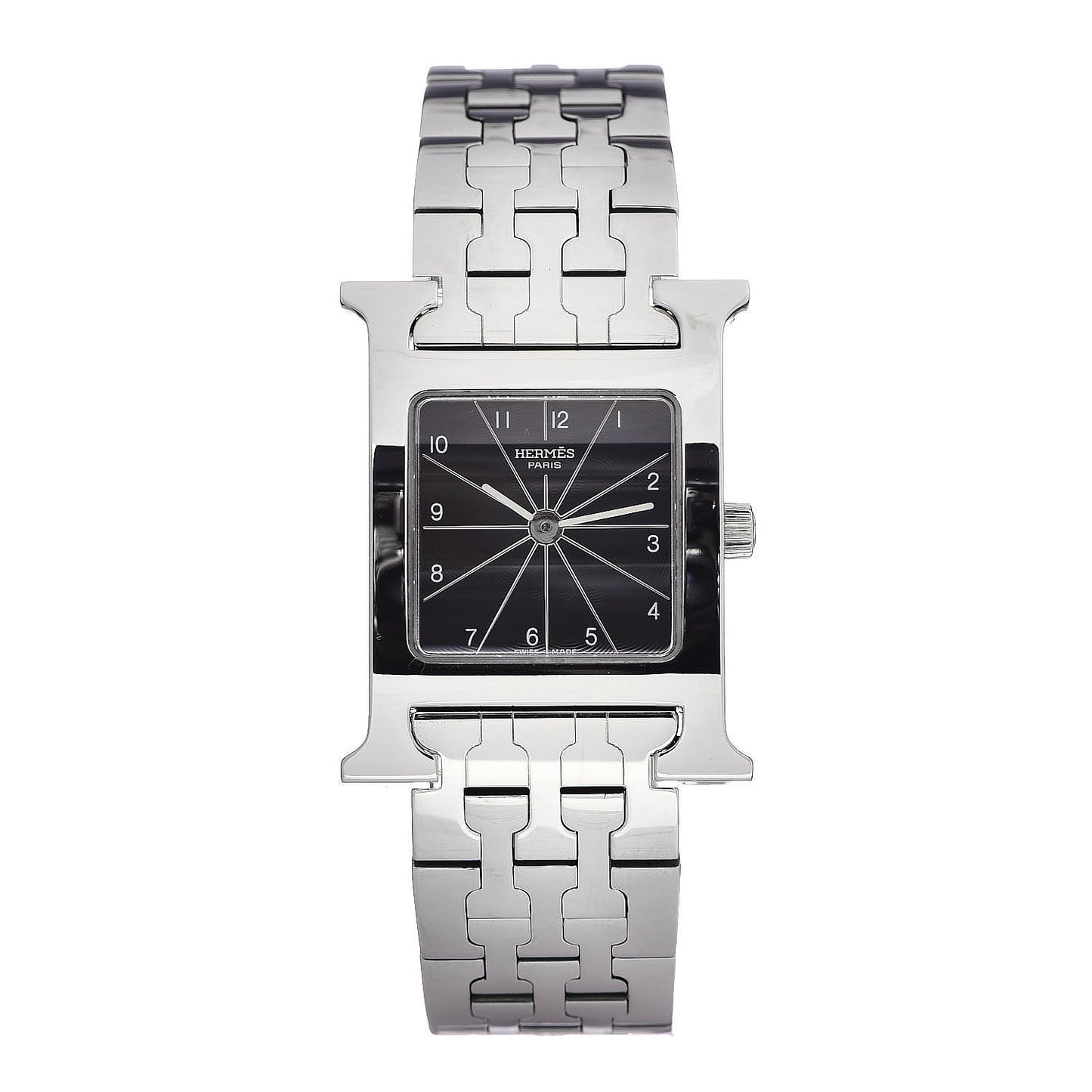 Stainless Steel 21mm Heure H Hour Quartz Watch Black