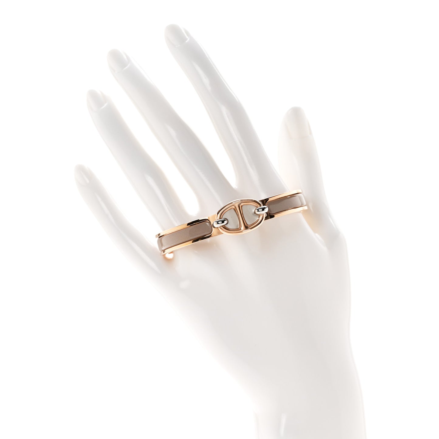 Enamel Mini Farandole Clic Chaine D'Ancre Bracelet Marron Glace