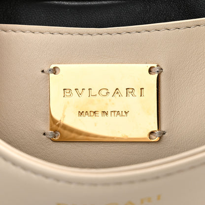Bulgari Calfskin Matelasse Mini Serpenti Cabochon Crossbody Bag Ivory Opal 6 of 10