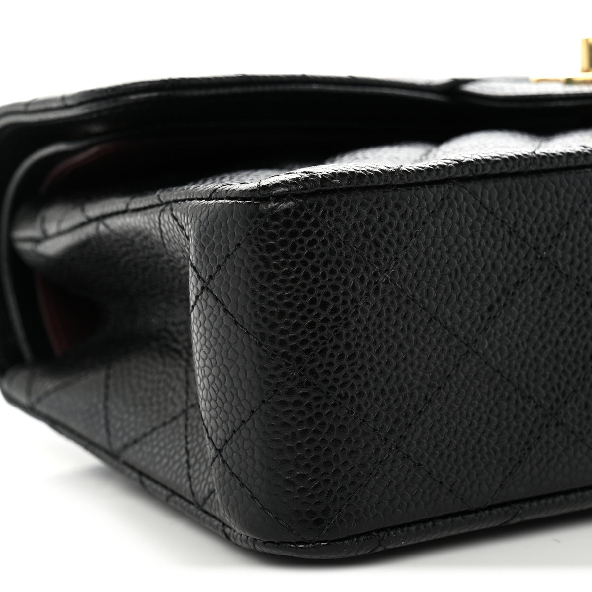 Caviar Quilted Small Double Flap Black