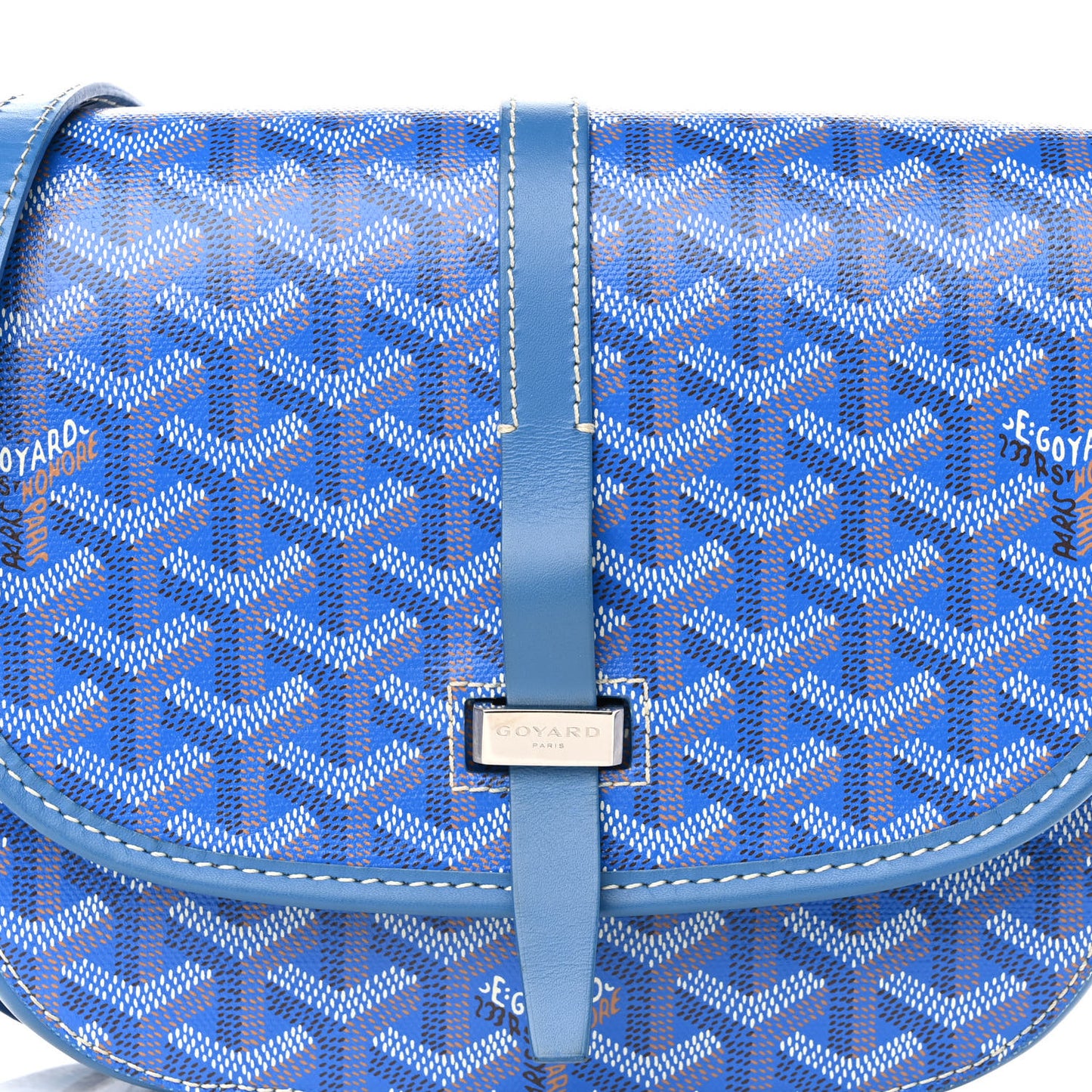 Goyardine Belvedere II PM Messenger Bag Sky Blue