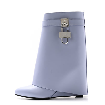 Givenchy Calfskin Shark Lock Ankle Boots 38.5 Lavender 1 of 12