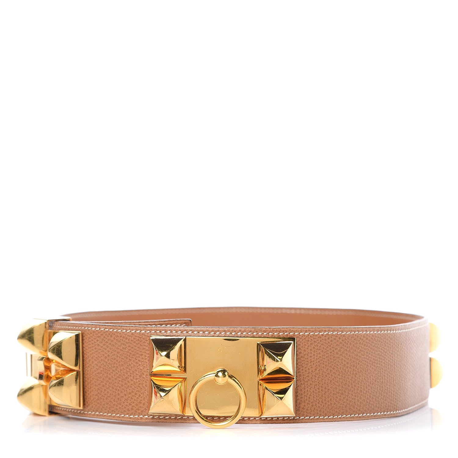Hermes Courchevel Collier De Chien CDC Belt 72 Gold 1 of 9