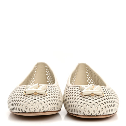 Louis Vuitton Perforated Calfskin Shake Ballerina Flat 41 Cream 3 of 8