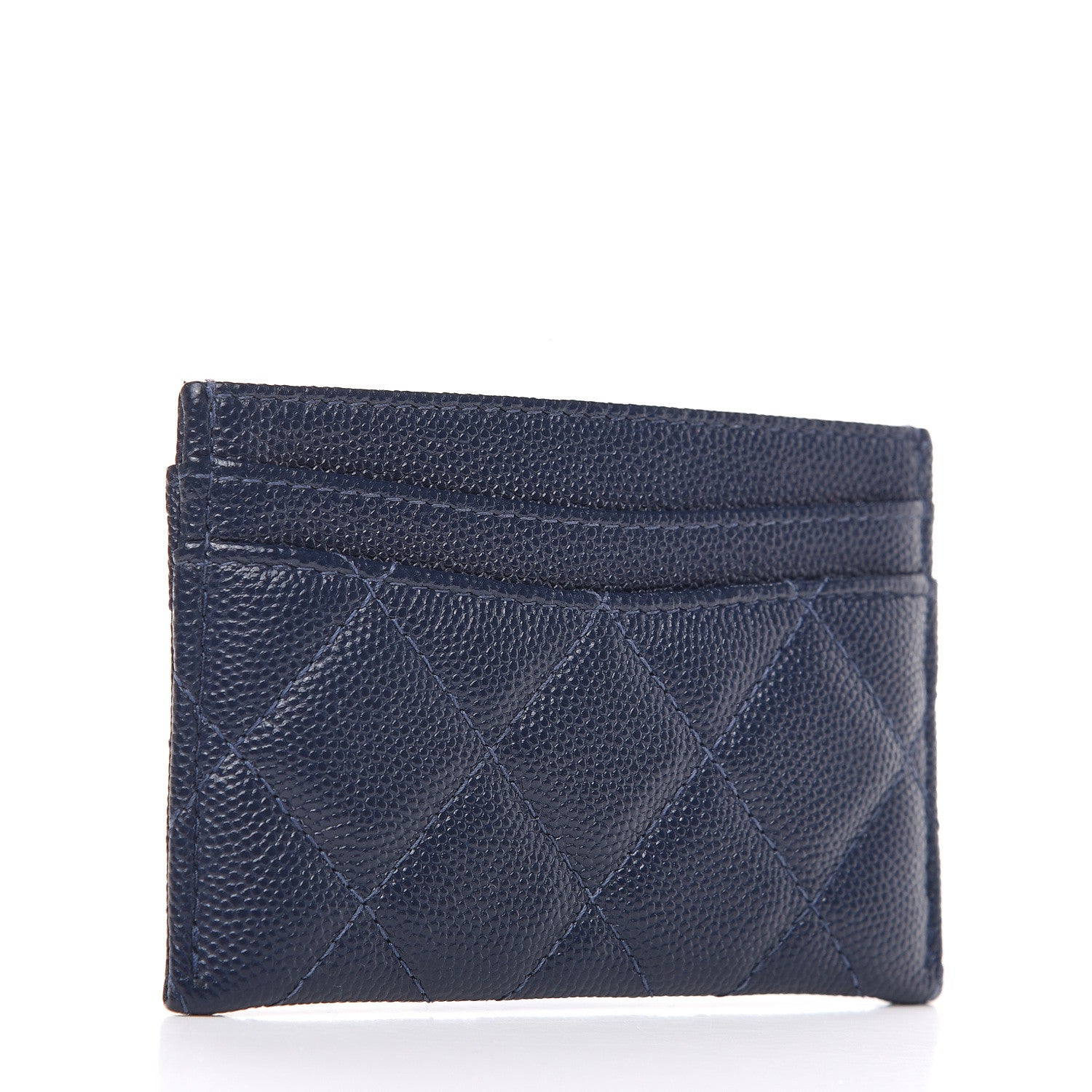 Chanel Caviar Quilted Card Holder Blue 2 of 8