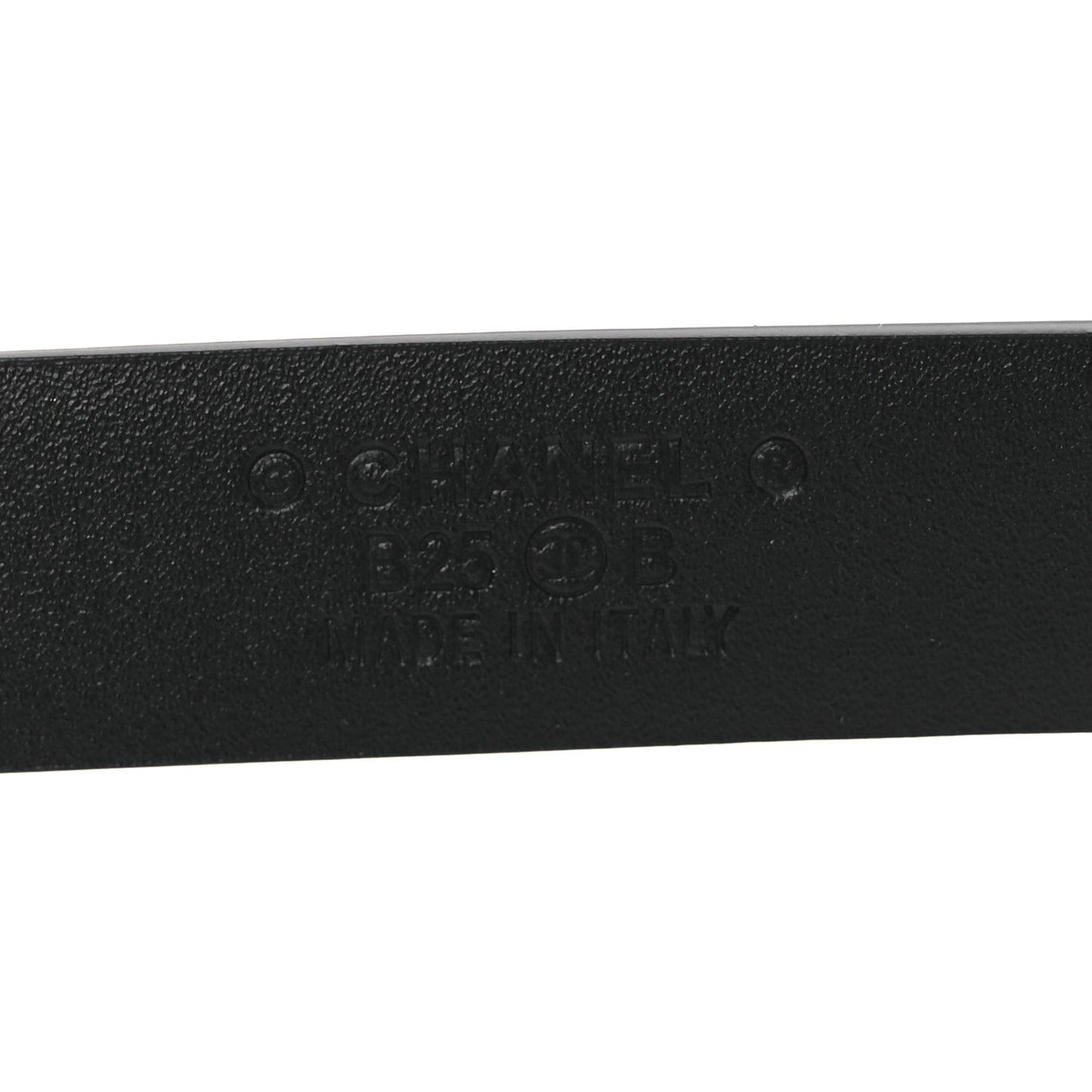 Calfskin Crystal Chain Logo Belt 75 30 Black