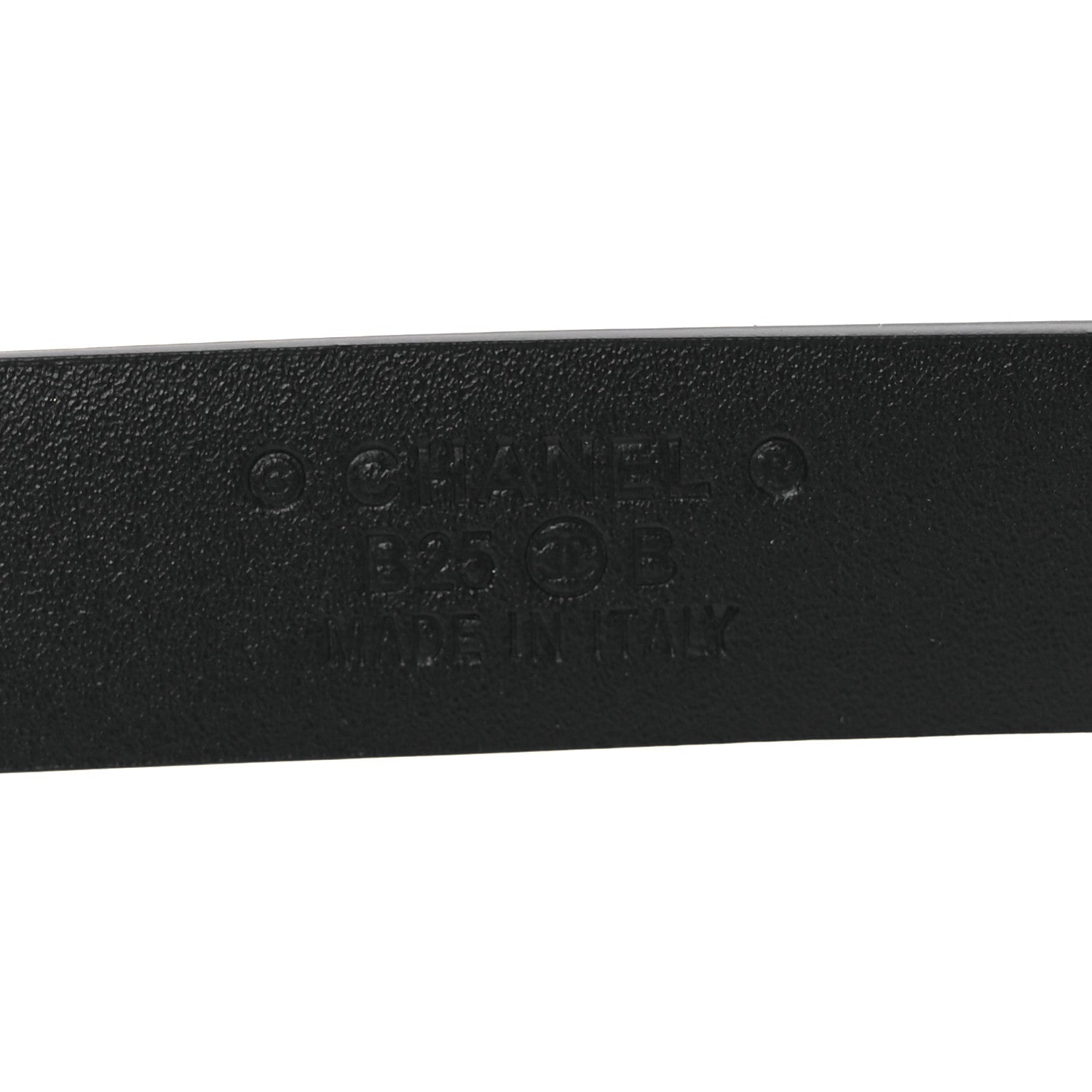 Chanel Calfskin Crystal Chain Logo Belt 75 30 Black 5 of 8