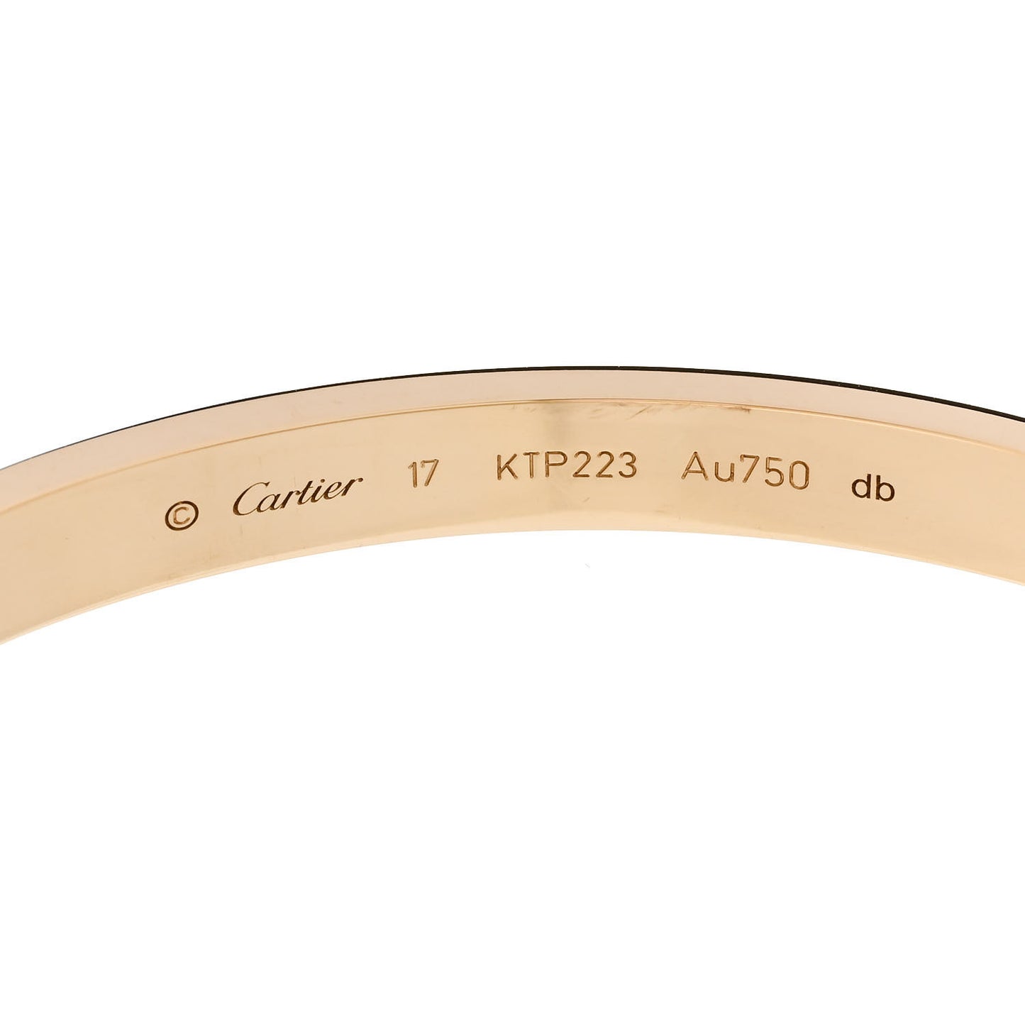 18K Yellow Gold LOVE Bracelet 17