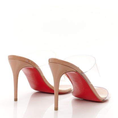 Christian Louboutin Patent PVC Just Nothing 85 Slide Sandals 39.5 Nude 5 of 8