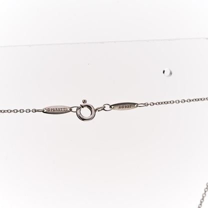 Tiffany Sterling Silver Diamond .03ct Elsa Peretti Diamonds by the Yard Pendant Necklace 5 of 7
