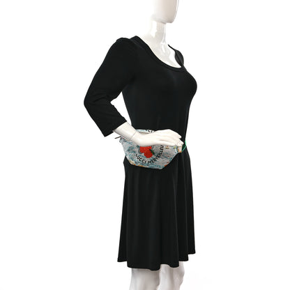 Gucci Nylon Merveilleux Strawberry Print Childrens Belt Bag Light Blue Red Dusty White 2 of 12