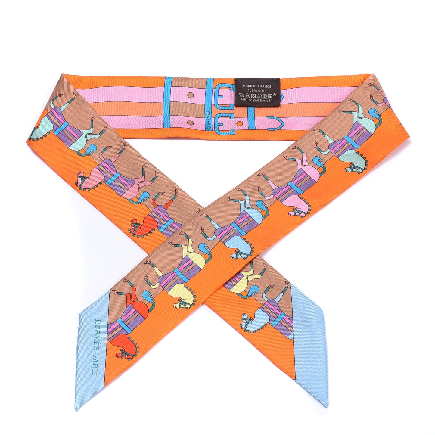 Silk Rocabar Twilly Orange Bleu Ciel