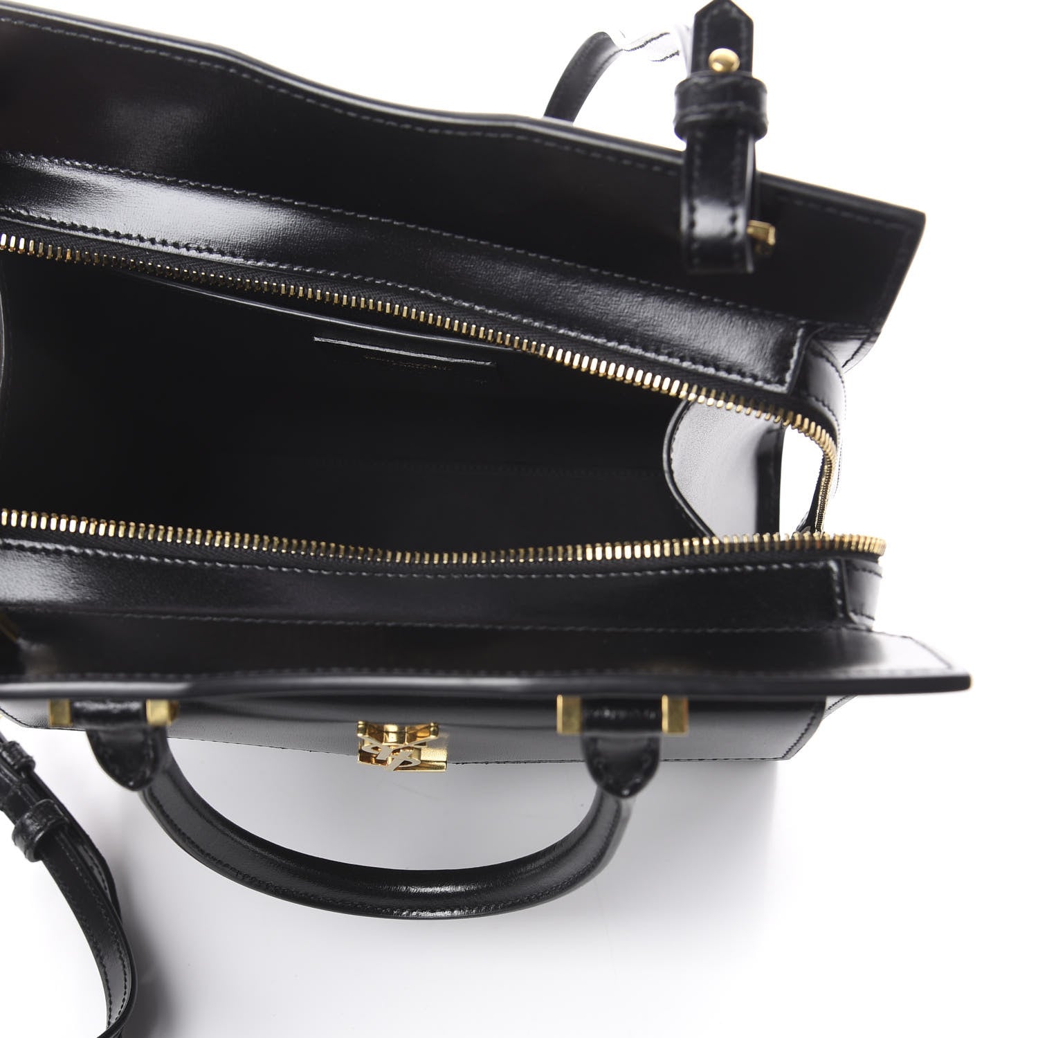 Saint Laurent Shiny Calfskin Small Uptown Tote Black 4 of 8